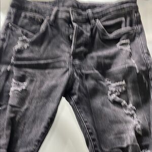 Distressed Black Jeans